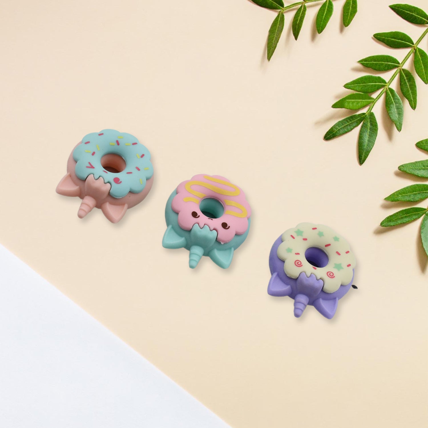 4573 Tree Small Sized Cartoon Themed Non-Toxic Donut Erasers, School Stationery | for Kids - Boys & Girls | Birthday Gift |Return Gift (3pc Set) 4573 Tree Small Sized Cartoon Themed Non-Toxic Donut Erasers, School Stationery | for Kids - Boys & Girls | Birthday Gift |Return Gift (3pc Set)